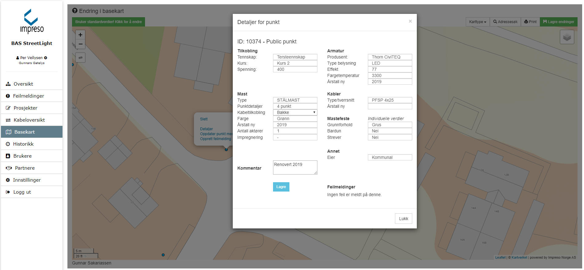 BAS Streetlight gatelys veilys system